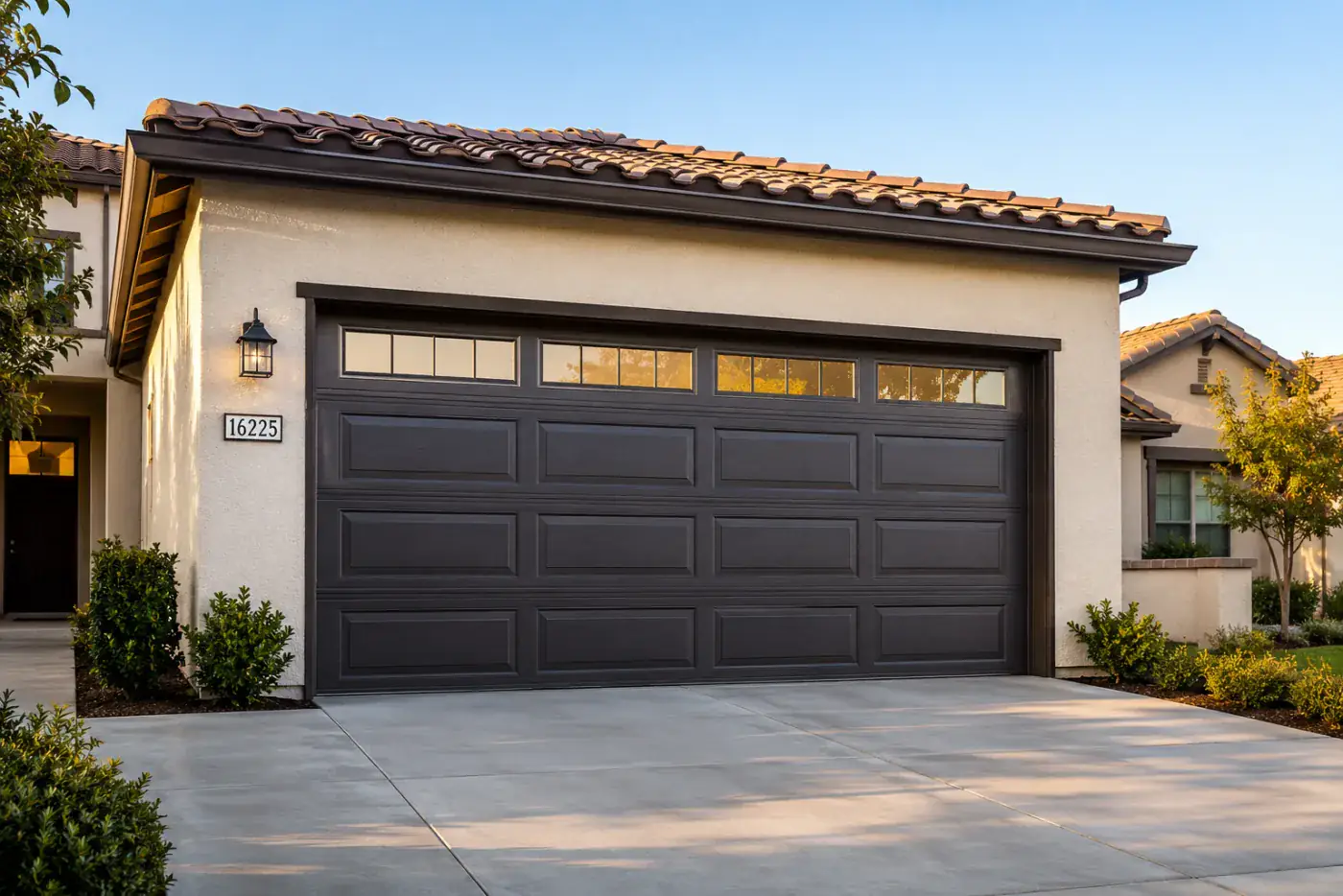 Completed garage door installation in Orange County