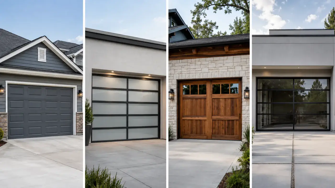 Insulated residential garage door