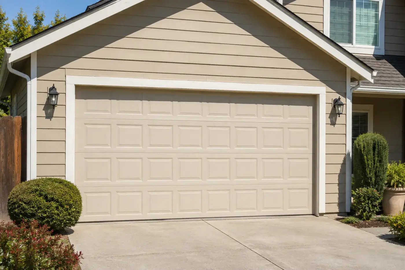 Garage door panel after replacement