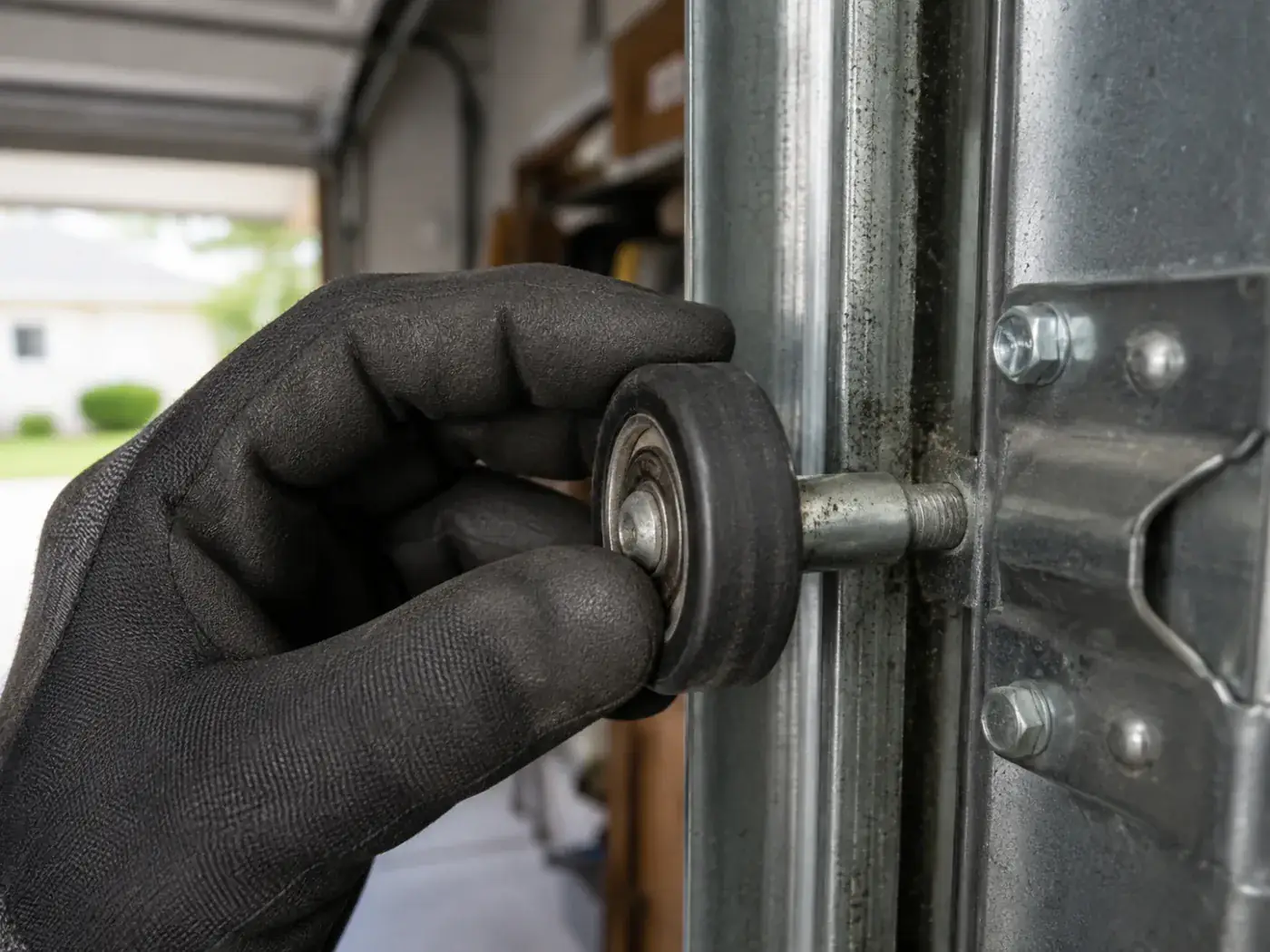 Garage door roller repair inspection