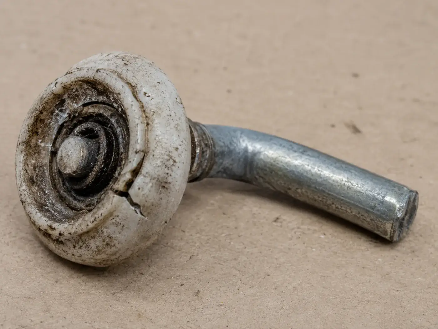 Worn garage door roller